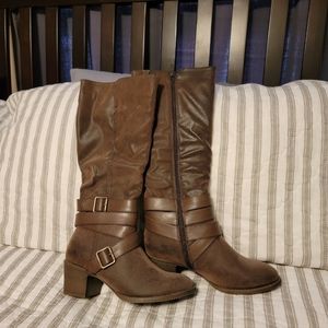 Brown Unr8ed calf boots
